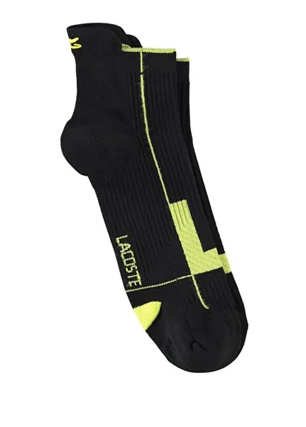 Черные мужские носки с цветными блоками Lacoste