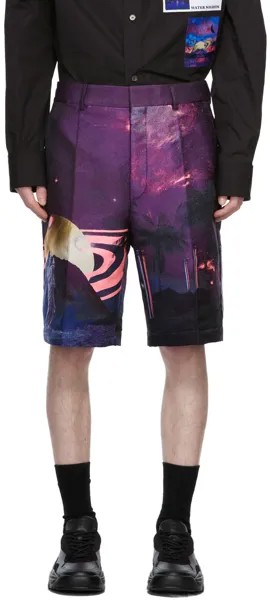 Пурпурные шорты-бермуды Water Nights Valentino