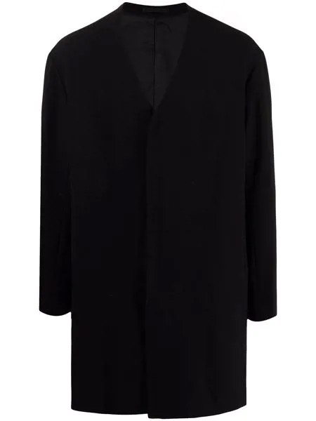 Attachment single-breasted fitted coat