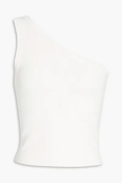 Топ Elden на одно плечо эластичной вязки Alice + Olivia, цвет Off-white
