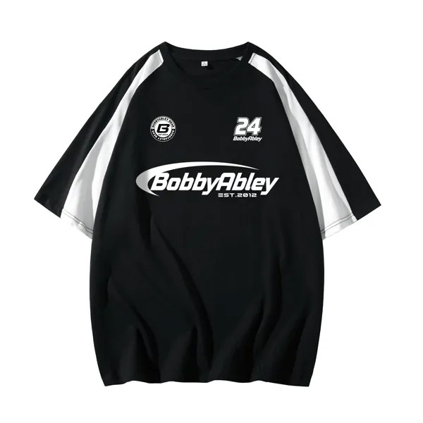 Футболка унисекс BOBBY ABLEY, Темно-синий с написанием белого