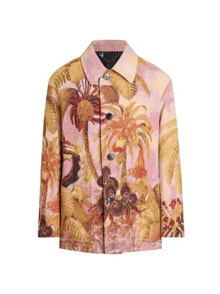 Пальто Ronnor из плетеной рабочей одежды Dries Van Noten, розовый