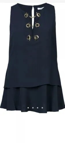 NWT Derek Lam 10 Crosby Топ с цепочкой и баской с оборками 2 425 долларов США