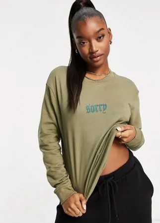 Свитер в стиле oversized с принтом 