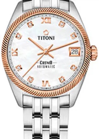 Швейцарские наручные  женские часы Titoni 828-SRG-652. Коллекция Cosmo