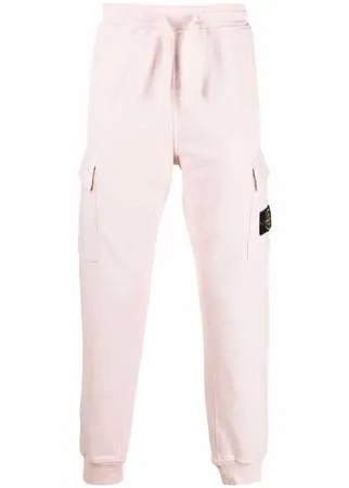 Stone Island спортивные брюки с нашивкой-логотипом