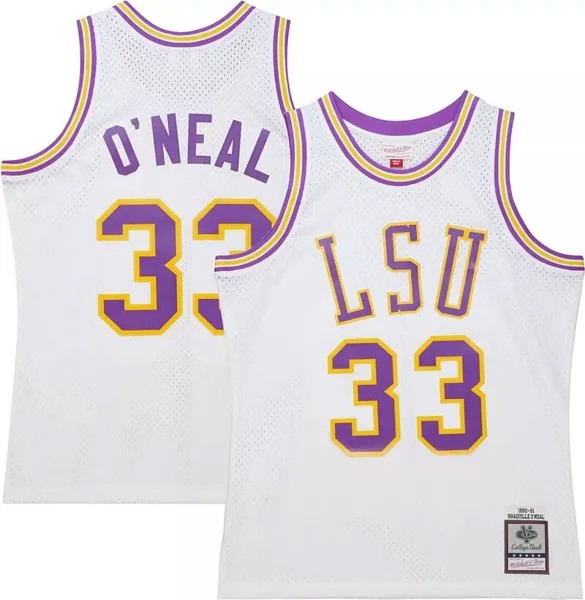 Мужская белая домашняя майка Кевина Дюранта Свингмана Mitchell & Ness LSU Tigers #6 белого цвета
