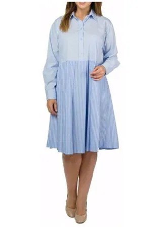 Платье Liviana Conti, трапециевидный силуэт, мини, размер 46/XL, голубой