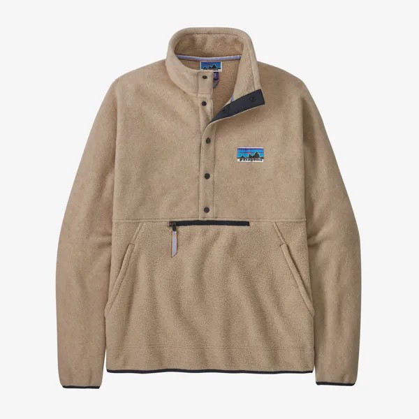 Флисовый пуловер Snap-T из натуральной смеси Patagonia, цвет Dark Natural