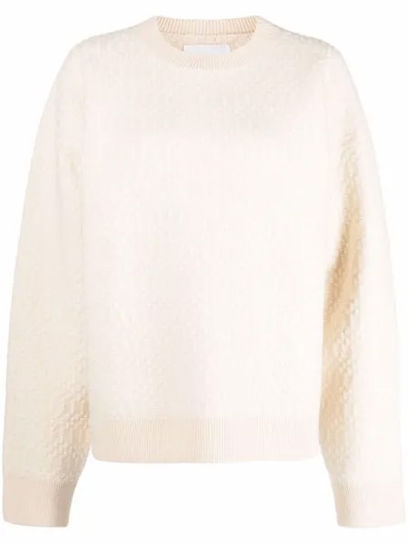 Jil Sander шерстяной джемпер с круглым вырезом, нейтральный цвет
