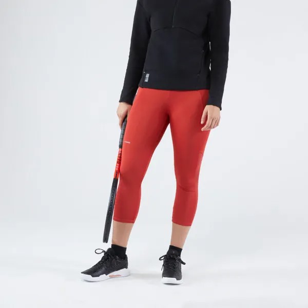 Женские короткие сухие теннисные брюки - Брюки-капри Hip Ball красные ARTENGO, цвет rot