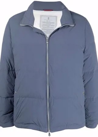 Brunello Cucinelli пуховик с потайным капюшоном