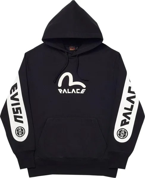 Толстовка Palace x Evisu Hood 'Black', черный