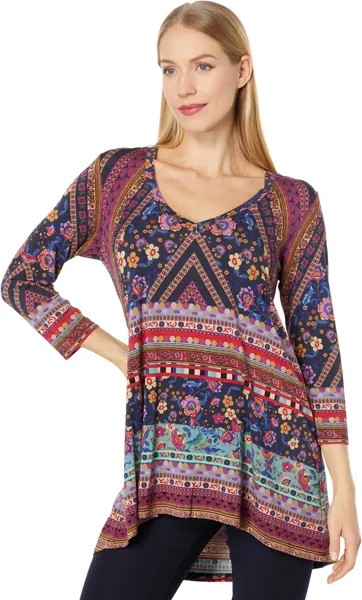 Пуловер Johnny Was Cruz V-Neck Swing Tunic, разноцветный