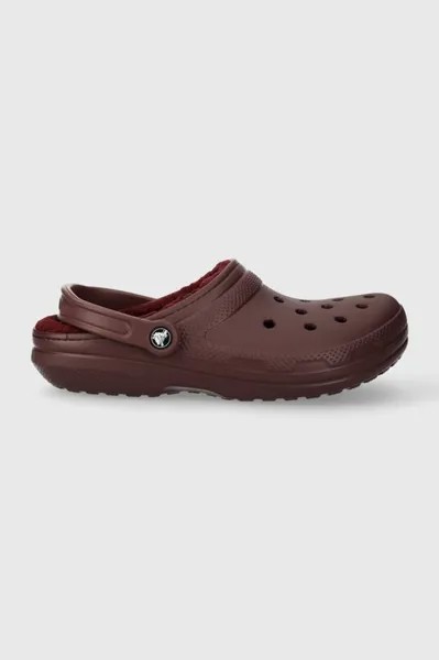 Шлепанцы Classic на подкладке Crocs, бордовый
