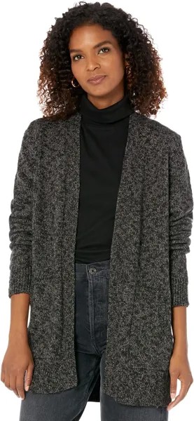 Хлопковые свитера Ragg с открытым кардиганом L.L.Bean, цвет Darkest Gray