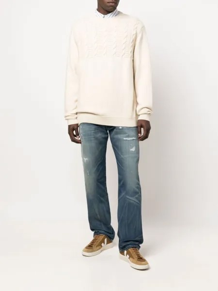 Polo Ralph Lauren прямые джинсы с эффектом потертости, синий