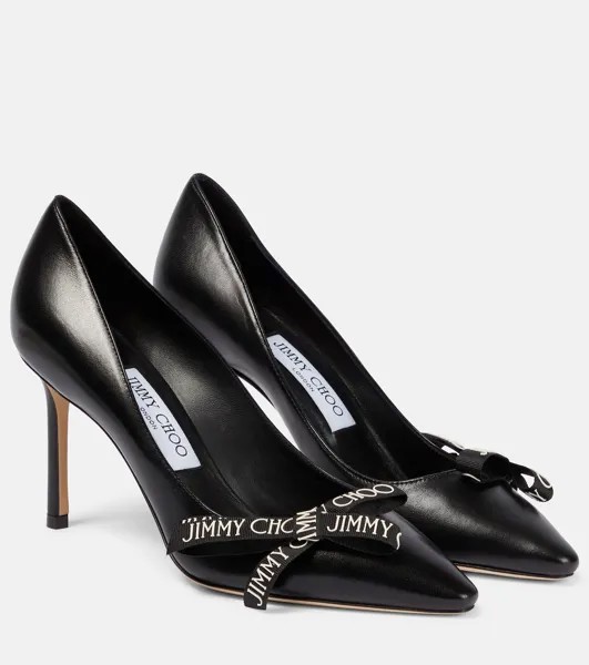 Кожаные туфли Romy 85 Jimmy Choo, черный