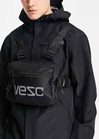 Нагрудная сумка с карманом из сетки WESC-Черный цвет