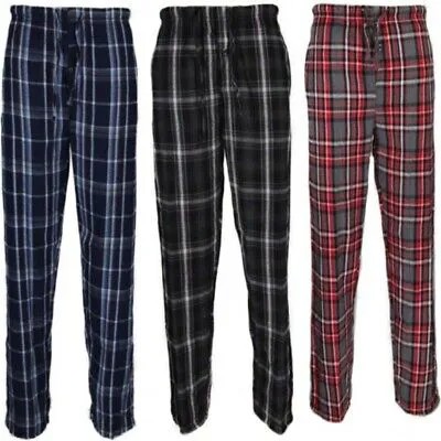 Мужские пижамные супермягкие штаны для сна Lounge Flannel Plaid Cozy PJ Bnits