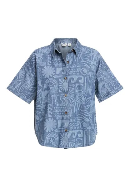SHORT SLEEVE Nostalgia Roxy, Блузка на пуговицах синий