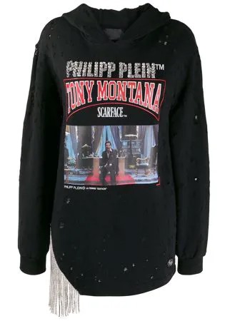 Philipp Plein декорированное худи Scarface