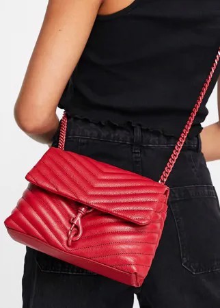 Красная стеганая сумка на плечо с застежкой-карабином Rebecca Minkoff-Красный