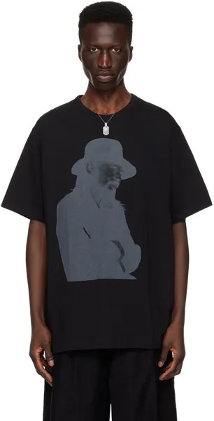 Черная футболка с принтом Yohji Yamamoto, цвет Black