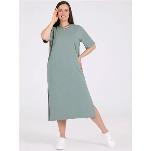 Платье Апрель, размер 108-164, зеленый