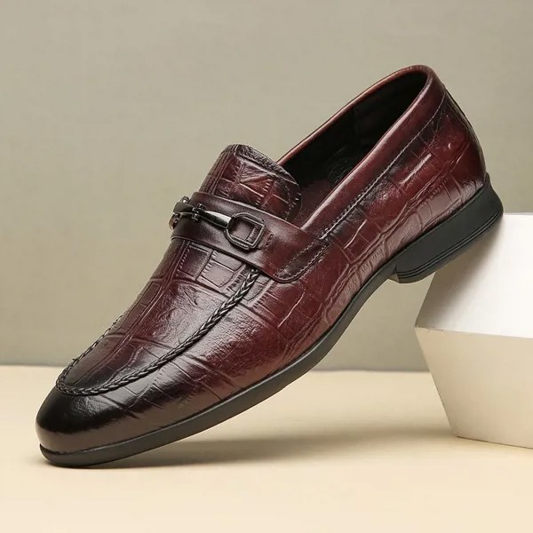 В первый слой из воловьей кожи обувь 2021 новый английский бренд; Мужская обувь из материала под крокодиловую кожу; Лоферы ручной работы на оф...