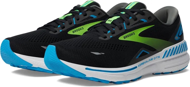 Кроссовки Adrenaline GTS 23 Brooks, цвет Black/Hawaiian Ocean/Green