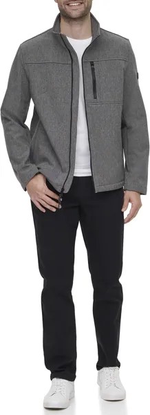 Куртка Men's Water Resistant Soft Shell Open Bottom Jacket (Standard and Big & Tall) Calvin Klein, серый