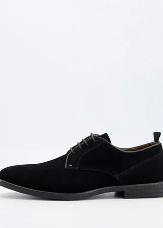 Черные туфли-дерби Burton Menswear-Черный цвет