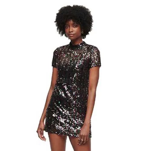 Платье Superdry Vintage Sequin T-Shirt, серебряный