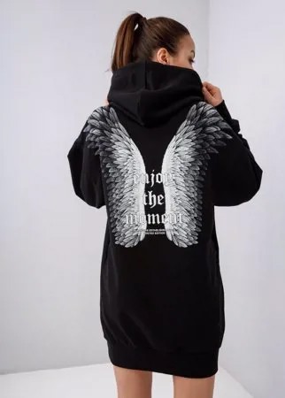 Худи-платье BLACK STAR WINGS