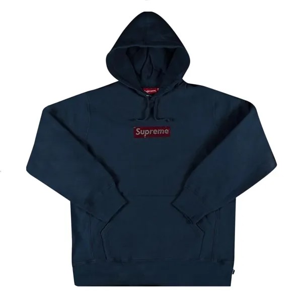 Худи Supreme x Swarovski Box Logo, синий