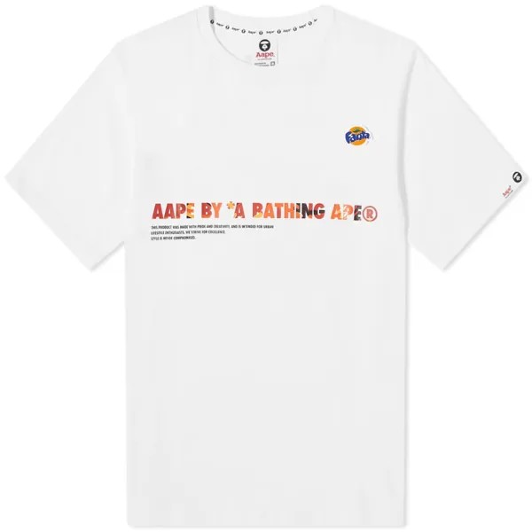 Футболка с чашей AAPE by A Bathing Ape Fanta, белый