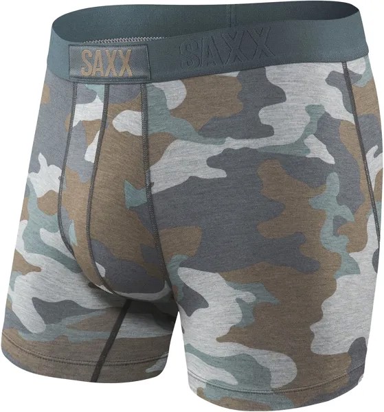 Трусы-боксеры Vibe Super Soft Boxer SAXX UNDERWEAR, цвет Grey Supersize Camo