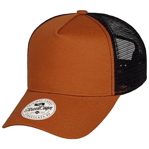 Бейсболка Street caps, хлопок, размер 55-60, коричневый, бежевый