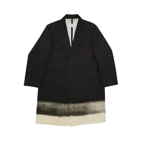 Пальто Maison Margiela Trompe L'Oeil Pinstripe Coat, серый