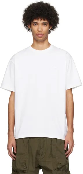 Белая футболка с флоковым принтом Mackage