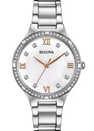 Японские наручные  женские часы Bulova 96L264. Коллекция Crystal Ladies
