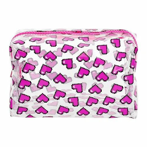 Косметичка Lady Pink, 23.3х20.3, , розовый, бесцветный