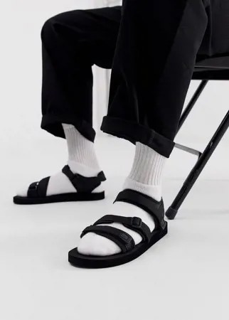 Черные сандалии с ремешками ASOS DESIGN-Черный