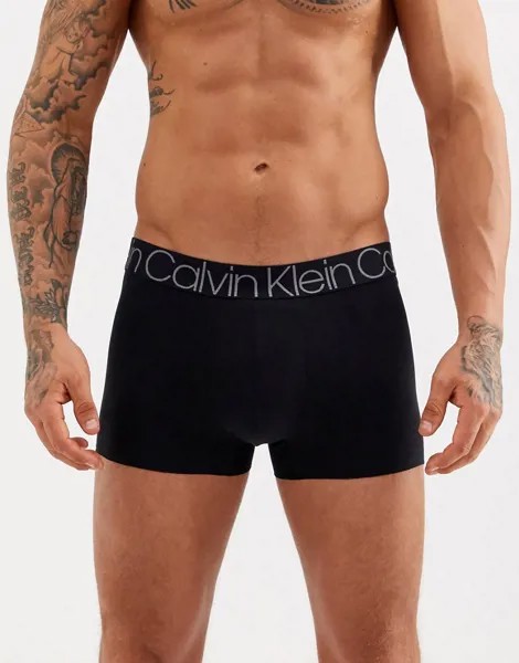 Черные хлопковые боксеры-брифы Calvin Klein-Черный
