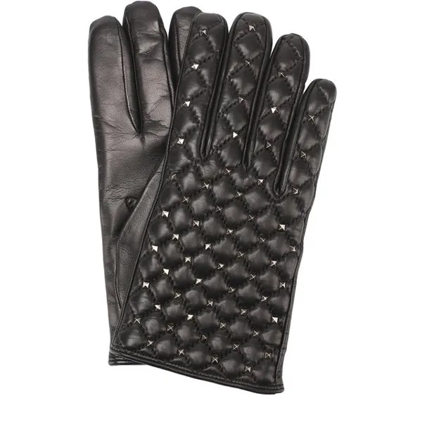 Кожаные перчатки с металлизированной отделкой  Valentino