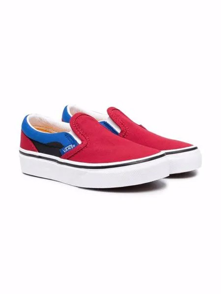 Vans Kids слипоны в стиле колор-блок