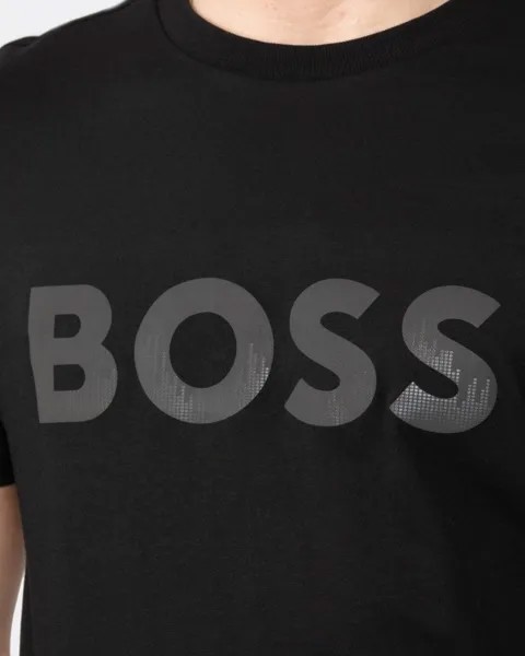 Мужская футболка с логотипом Hugo Boss Mirror 1, черный