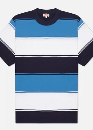 Мужская футболка Armor-Lux Heritage Large Striped Regular Fit, цвет голубой, размер XXL