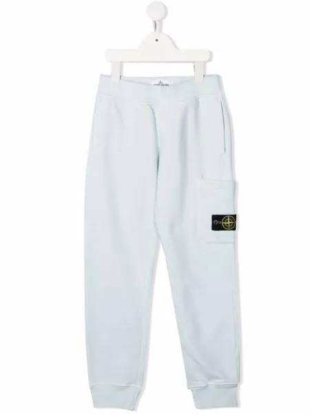 Stone Island Junior спортивные брюки с нашивкой-логотипом